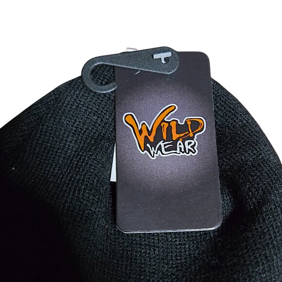 Wild Wear Knit Hood Balaclava Black Front Zip Up with Visor Outdoor Winter Gear - Picture 6 of 8